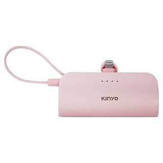 Kinyo 2in1 輕便型行動電源 5000mAh Lightning, KPB-2300, 粉色