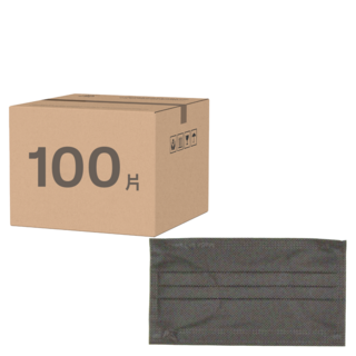 明基健康生活 幸福物語 醫用口罩 極凍平面成人 175 x 95mm, 20片, 經典黑色, 5盒