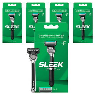 DORCO 多可樂客 Slick Edge 刮鬍刀 + 刀片 2入組, 5套