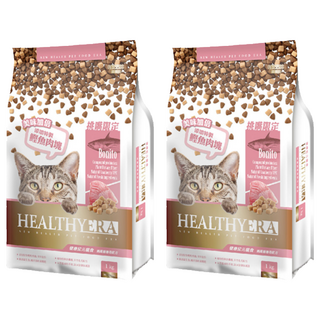 HEALTHYERA 健康紀元寵食 挑嘴貓專用配方貓糧, 嚴選在地新鮮食材 鰹魚口味, 1kg, 2袋