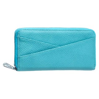 RFID真皮頭層牛皮女士拉鍊皮夾錢包長夾女夾 LH982