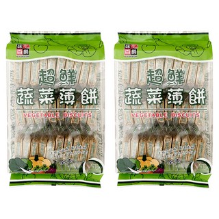 AJI OKASHI 味覺百撰 超鮮蔬菜薄餅 鹹香酥脆 健康美味, 300g, 2袋