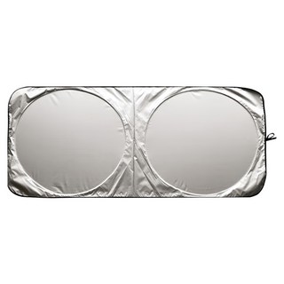 汽車雙圈遮陽隔熱簾 150cm x 70cm 阻絕UVA 摺疊收納 附專用收納袋, 1組