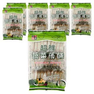 AJI OKASHI 味覺百撰 超鮮蔬菜薄餅 鹹香酥脆 健康美味, 300g, 6袋