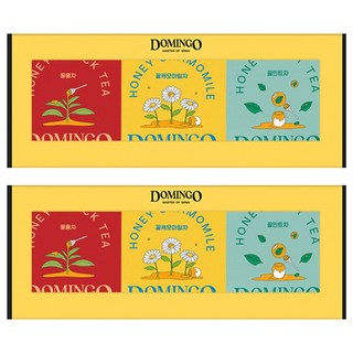 DOMINGO 蜂蜜茶包禮盒 3款組, 蜂蜜紅茶 20包+蜂蜜薄荷茶 20包+蜂蜜洋甘菊茶 20包, 2組