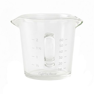 CafeDeAmour 把手玻璃量杯 耐熱5-100°C, 透明色, 70ml, 1個