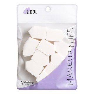 KIDOL 5角拋棄式粉撲 80948 大 18個, 白色, 1組