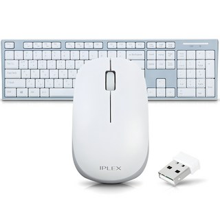 아이플렉스 무선 키보드 마우스 세트 RK-3000C, 화이트, 일반형