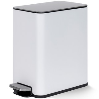 프랑코홈 셀렉트 무소음 시그니처 페달 휴지통 10L 슬림사각, 화이트