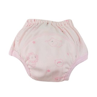 PiYOPiYO 黃色小鴨 小鴨學習褲, 強勁吸水, 360度防側漏, 雙層紗布透氣, 90cm, 粉色, 1件