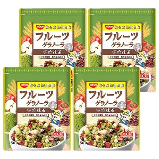 NISSIN 日清 綜合水果穀物脆 宇治抹茶, 含膳食纖維 500g, 4包