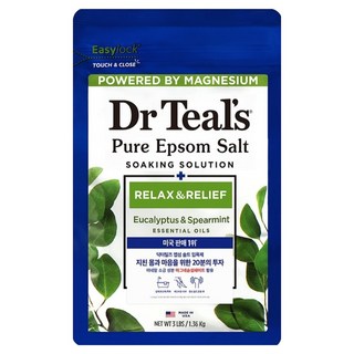 닥터틸즈 퓨어 엡섬솔트 소킹 솔루션 입욕제 유칼립투스 앤 스피아민트, 1.36kg, 1개