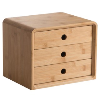 ika 抽屜款小款三層櫃, 原木色, 25.5cm, 3層, 1個