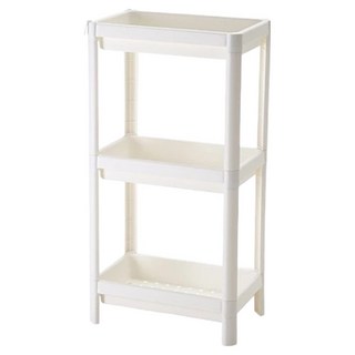 加高多層置物架 PP材質 防滑穩固 結實耐用 簡易安裝, 白色, 3層
