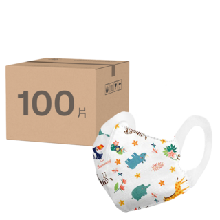 順易利 幼童寬耳立體醫用口罩 XS, 草原派對, 50片, 2盒