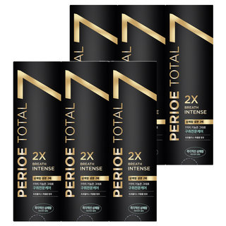 페리오 토탈7 인텐스 2X 리프레쉬 쿨링 치약, 120g, 6개