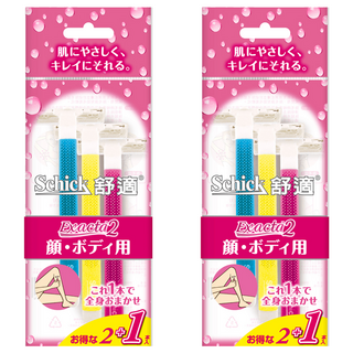 舒適牌 Schick Exacta 2 臉部/身體用 除毛刀, 3入, 2組