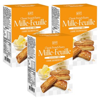 盛香珍 法式奶油千層酥 9入, 100g, 3盒