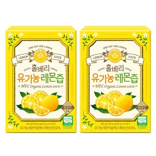 홀베리 유기농 레몬즙, 350g, 2개