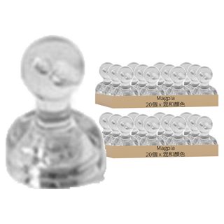 Magpia 跳棋型磁鐵 MNMH 中 21mm, 透明色, 40個