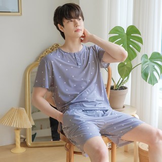 DS DOSSY 男性涼感天然麻短袖睡衣上下套裝
