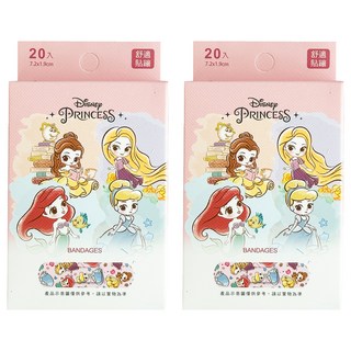 ONEDER 旺達棉品 迪士尼公主系列 貼繃 PROK01, 20個, 2盒