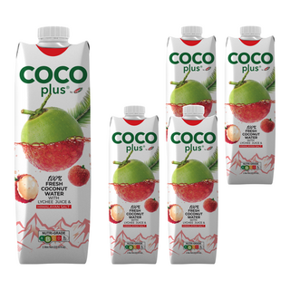 Sagiko Cocoplus 椰子水 鹹荔枝味, 1L, 5瓶