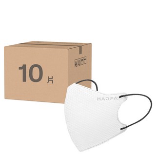 HAOFA 氣密型 N95立體醫療口罩 S, 深灰色, 10片, 1組