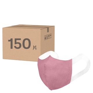 順易利 立體醫用口罩 寬耳成人 L, 太妃紅, 50片, 3盒