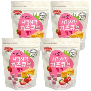 Bebest 初次品嚐的香脆起司方塊, 草莓, 16g, 4個