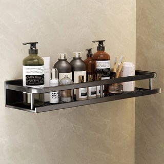 浴室置物架, 黑色, 1個