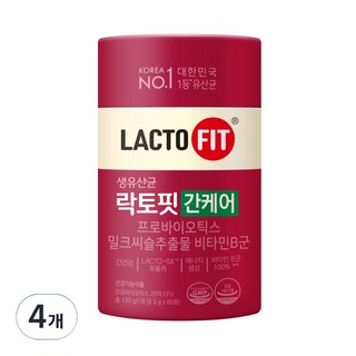 락토핏 종근당건강 간케어 유산균 60p, 120g, 4개
