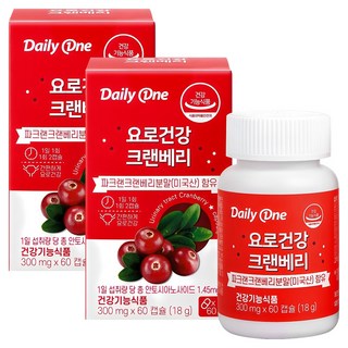데일리원 요로건강 크랜베리, 60정, 2개