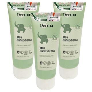 Derma 寶寶有機舒敏萬用膏, 蘆薈杏仁油深層滋潤, 新生兒嬰兒敏感肌適用, 0%香精, 99%天然萃取, 3條, 100ml