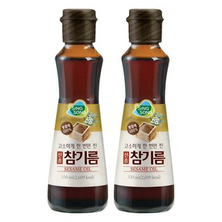 SING SONG 僅壓榨一次的香醇麻油, 320ml, 2個