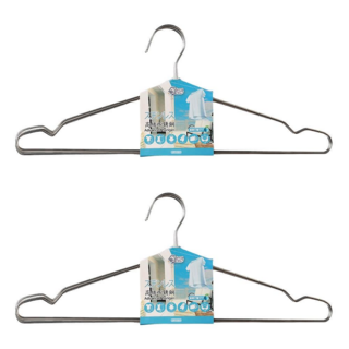 不鏽鋼白鐵衣架/曬衣架 3個, 2組, 銀色