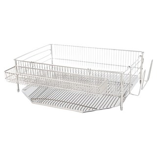 comet 不鏽鋼餐具瀝水架 45 x 31 x 14cm, 銀色, 1個, 1層
