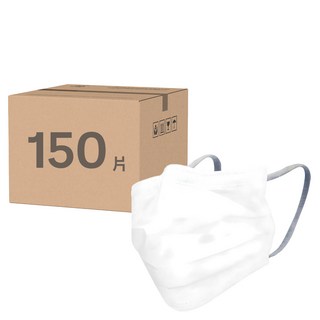 Finetech 釩泰 成人平面醫用口罩 滿版寬耳, 30片, 5盒, 雲霧白