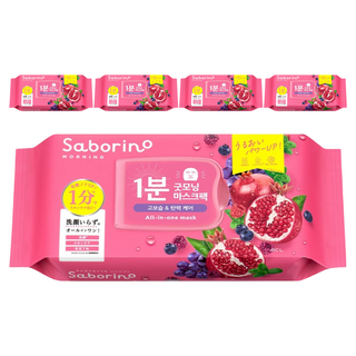 BCL Saborino 早安面膜 紅石榴高保濕, 30片, 5個