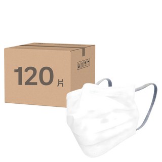 Finetech 釩泰 成人平面醫用口罩 滿版寬耳, 30片, 4個, 雲霧白