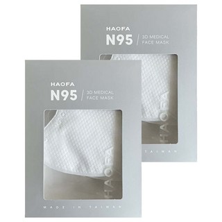 HAOFA 氣密型 N95立體醫療口罩 S, 紫色, 10片, 2組