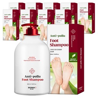 AKei. Anti-Pollu足部清潔液 550ml, 1瓶, 10瓶