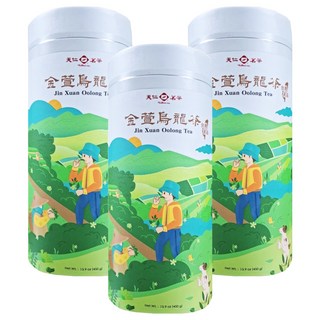 天仁茗茶 台灣茗品金萱烏龍茶, 450g, 1罐, 3罐