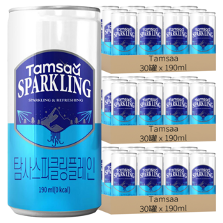 Tamsaa 原味氣泡水, 190ml, 90罐
