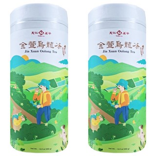 天仁茗茶 台灣茗品金萱烏龍茶, 450g, 1罐, 2罐