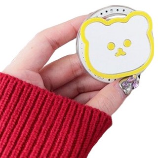 K-Stick MagSafe 小熊鏡面手機支架, 黃色, 1個