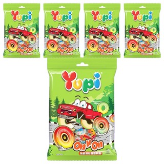 Yupi 繽紛圈圈軟糖, Set 25, QQ糖, 250g, 5袋