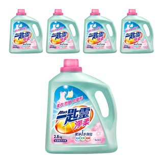 Attack 一匙靈 台灣公司貨 淨柔超濃縮洗衣精, 2.8kg, 5瓶