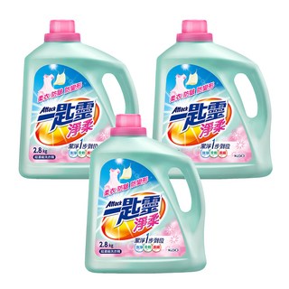 Attack 一匙靈 台灣公司貨 淨柔超濃縮洗衣精, 2.8kg, 3瓶
