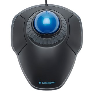 Kensington Orbit Trackball with Scroll Ring 滾動環軌跡球 無需滑動 節省桌面空間, K72337, 黑色